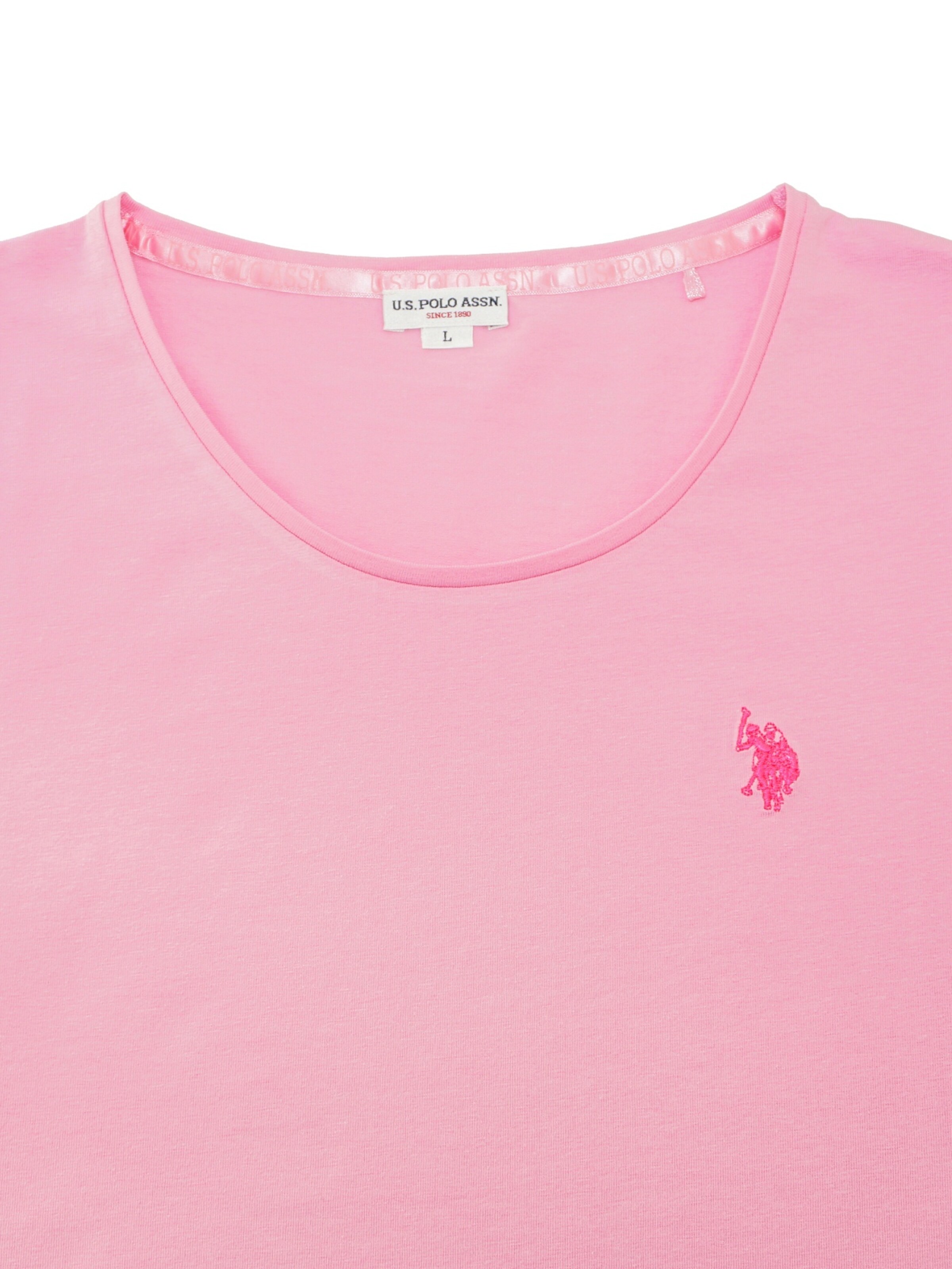 U.S. POLO ASSN. Shirt 'Rundhals' in Roze