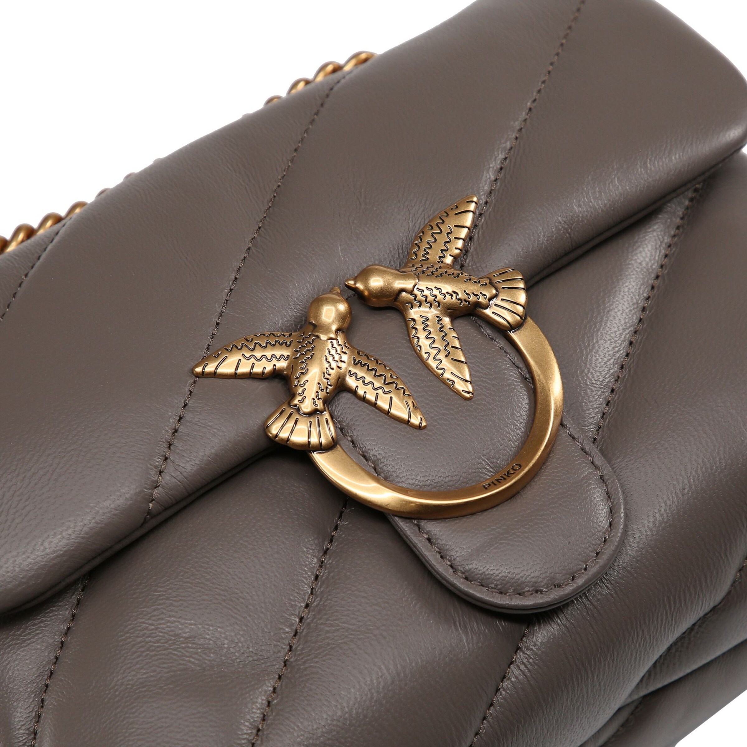 Borsa a tracolla 'Love' di PINKO in grigio