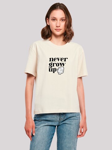 F4NT4STIC Shirt 'Heroes of Childhood Pinocchio Never Grow Up' in Beige: front