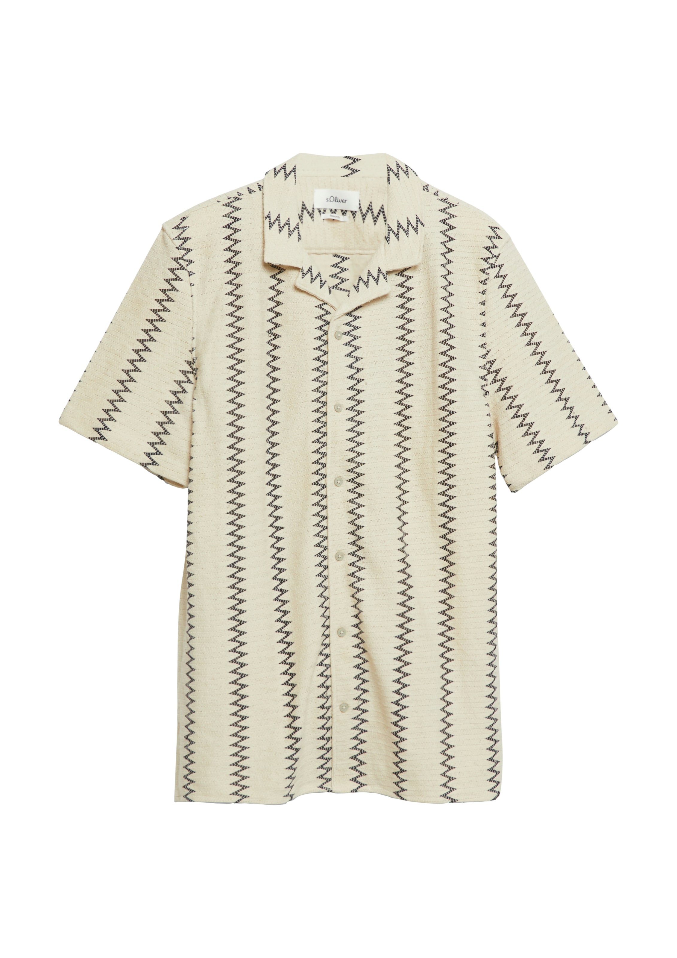 s.Oliver Regular Fit Hemd in Beige: Vorderseite
