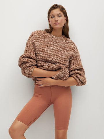 MANGO Sweater 'Teddy' in Brown: front