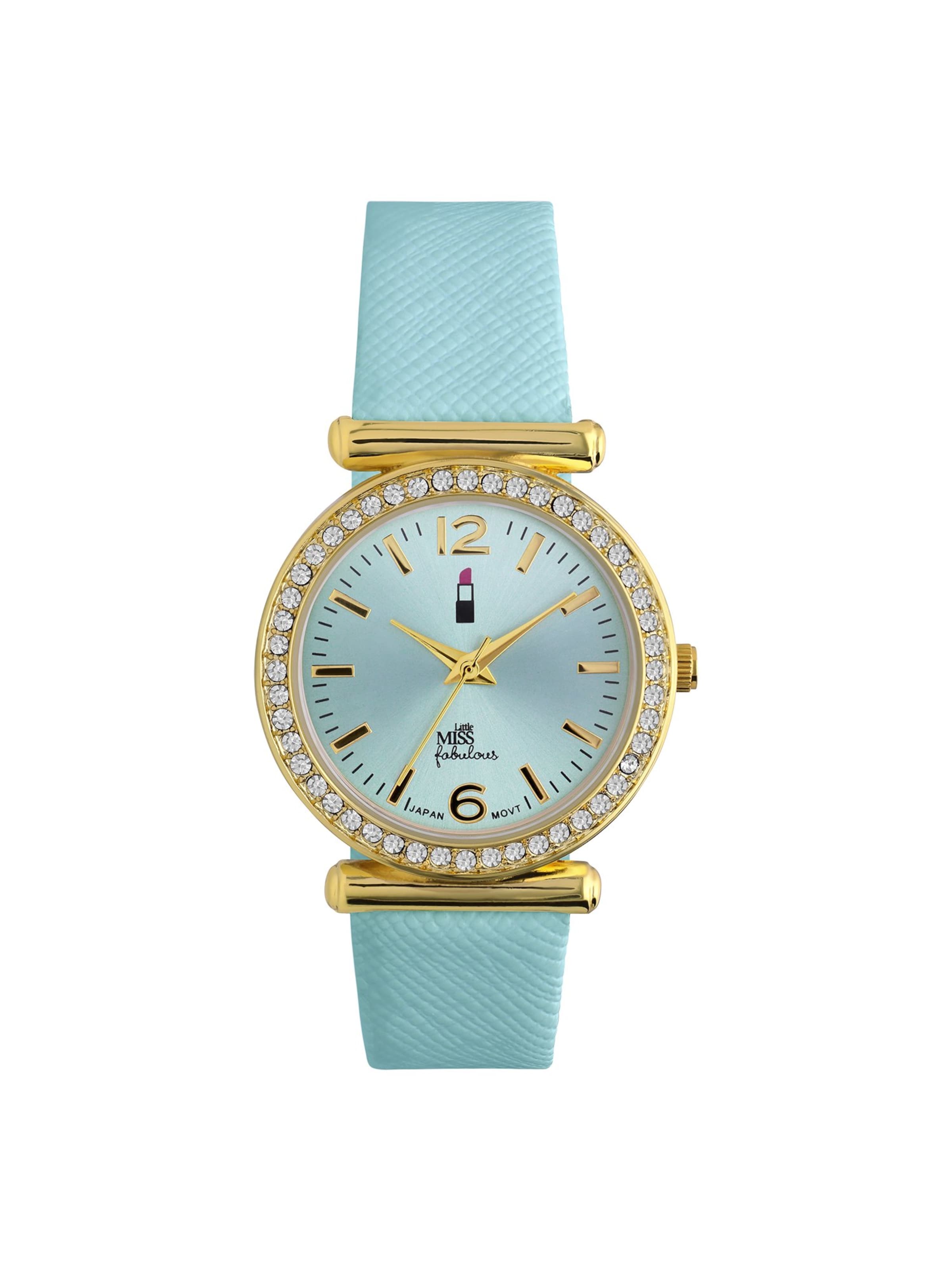 Montre à affichage analogique Lucardi en bleu : devant