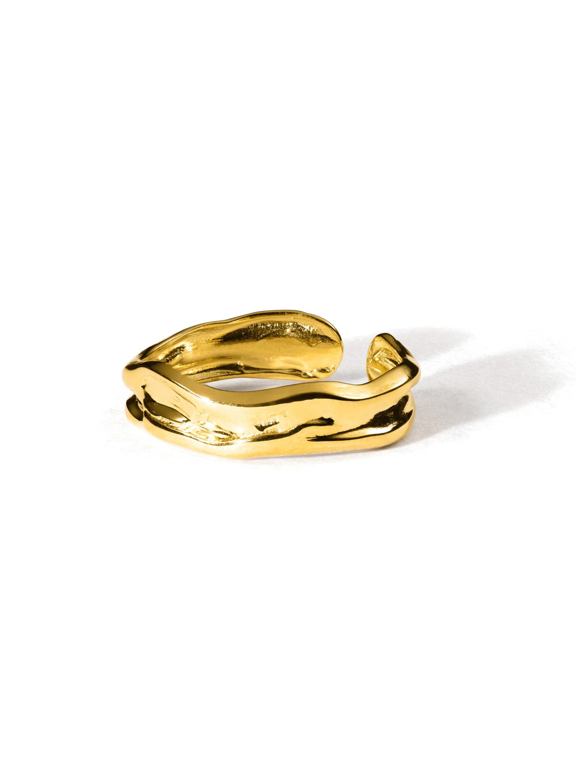hiBALI Ring 'Bold Raw' in Gold: front