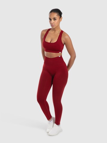 Smilodox Skinny Workout Pants 'Elin' in Red