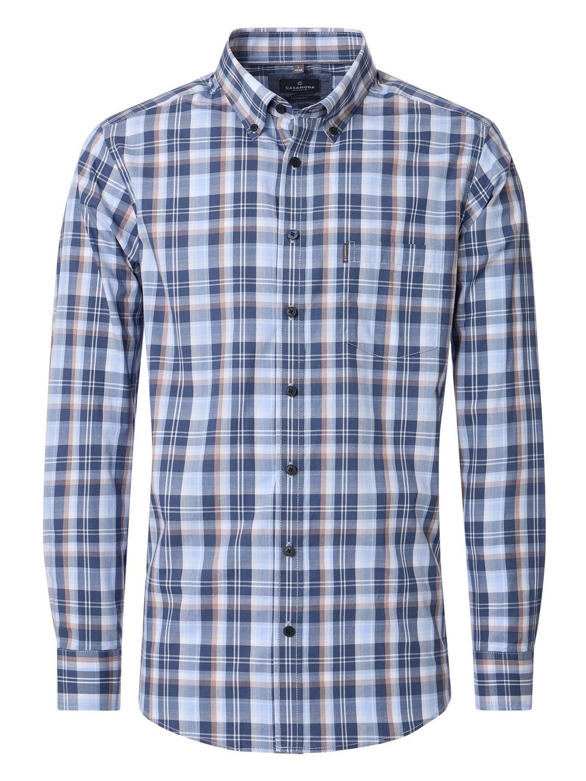 CASA MODA Regular Fit Hemd in Blau: Vorderseite