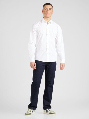 Lindbergh Regular fit Button Up Shirt in White