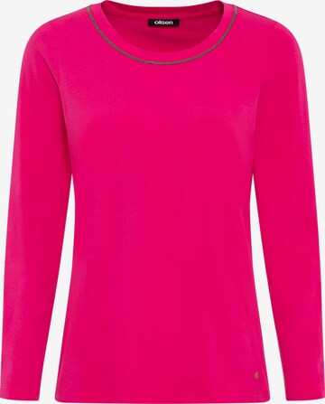 Olsen Shirt in Roze: voorkant