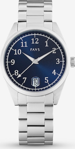 FAVS Analog Watch in Silver: front