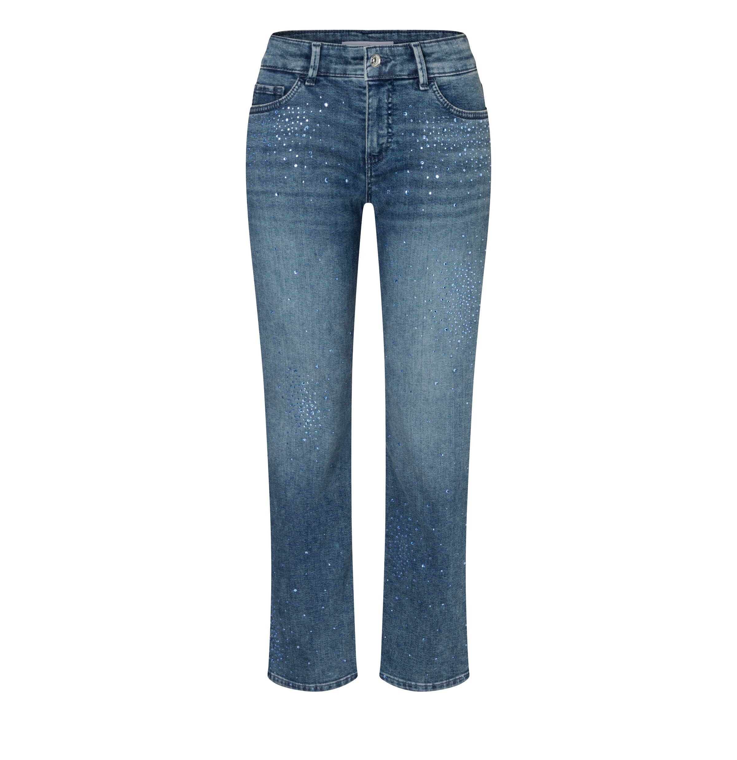 Coupe slim Jean 'Carrie' MAC en bleu : devant