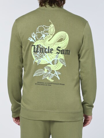 UNCLE SAM Zip-Up Hoodie in Green