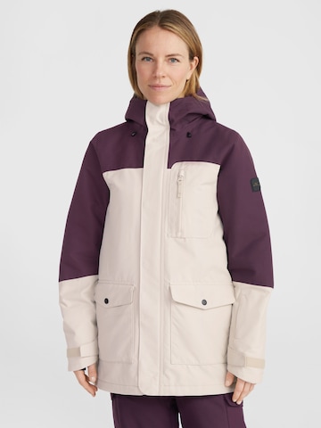 Veste outdoor O'NEILL en blanc : devant