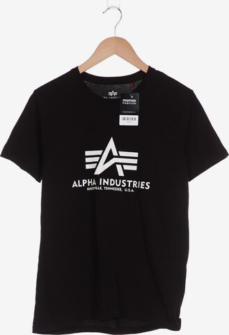 ALPHA INDUSTRIES T-Shirt M in Schwarz: predná strana