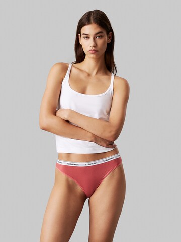 Slip Calvin Klein Underwear en rouge : devant