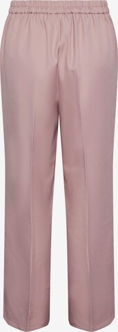 PIECES Loose fit Trousers with creases 'NEVA' in Pink