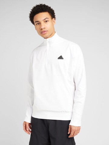 ADIDAS SPORTSWEAR - Sweatshirt de desporto 'Z.N.E.' em branco: frente