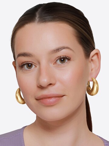 Boucles d'oreilles Heideman en or : devant