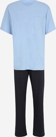 SCHIESSER Long Pajamas in Blue: front