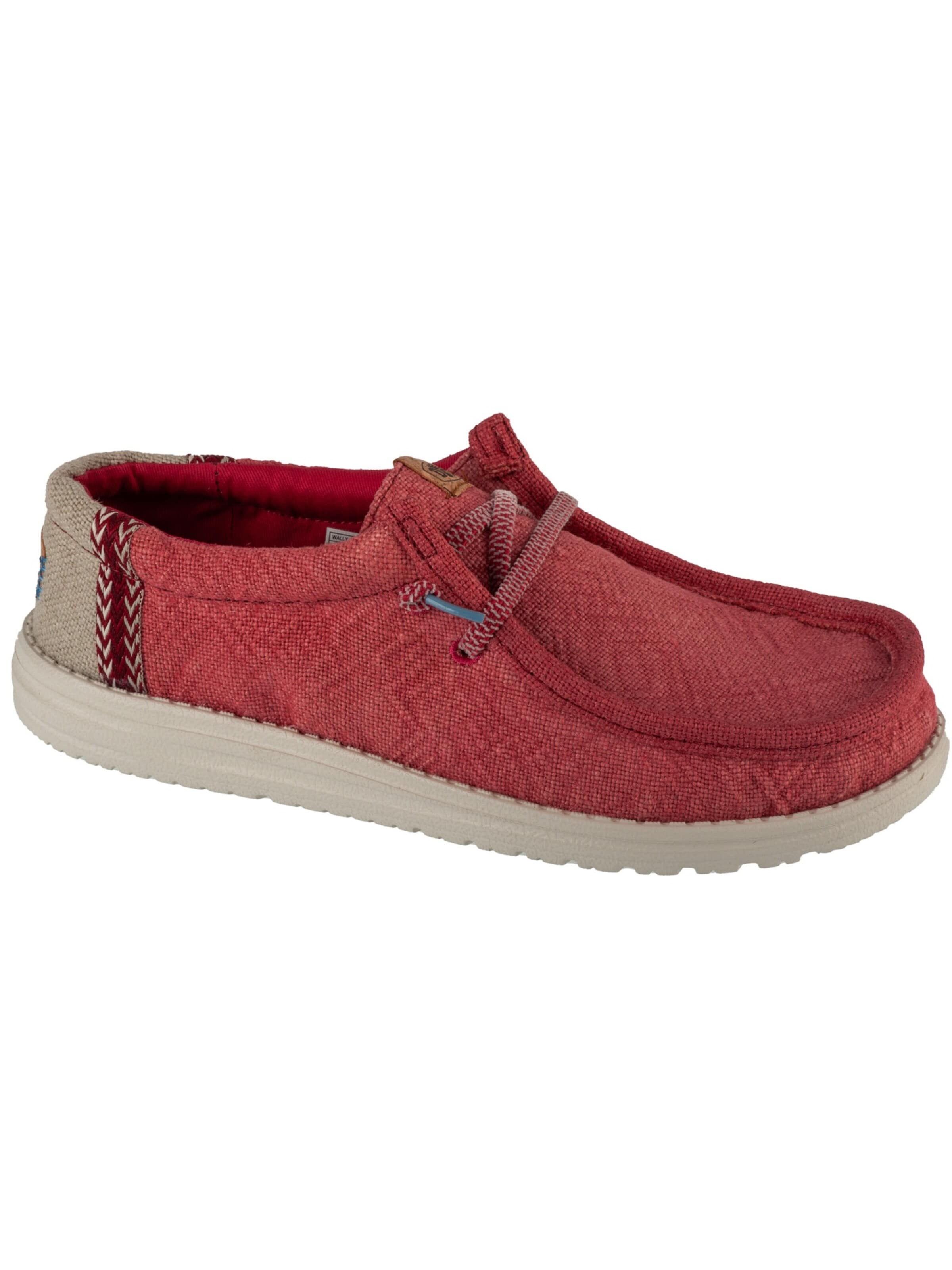HEY DUDE Moccasin 'Hey Dude Wally Jute' in Red: front