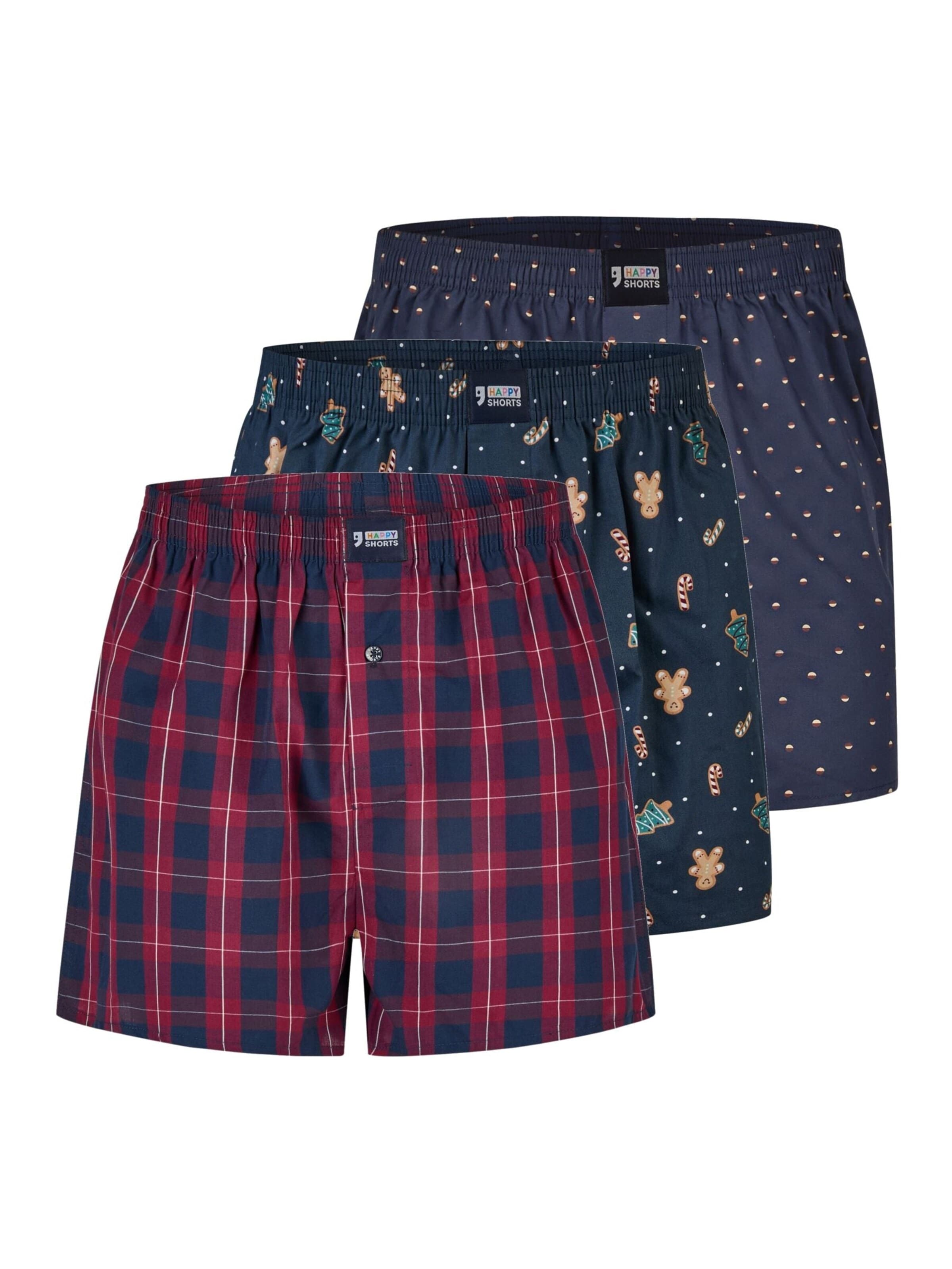 Happy Shorts Boxershorts 'HAPPY'‌‌‌‌‌‌‌‌ in Mischfarben: Vorderseite