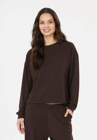 Athlecia Sweatshirt 'Brenan' in Braun: Vorderseite