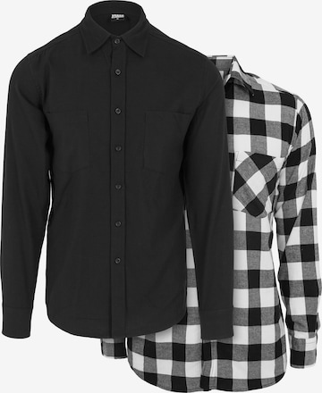 Coupe regular Chemise Urban Classics en noir : devant