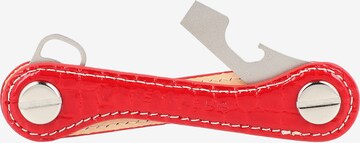 Keykeepa Sleutelhanger 'Leather ' in Rood: voorkant