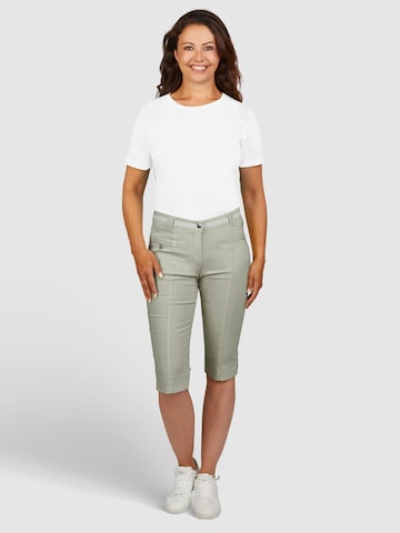 Navigazione Regular Elegante Bengalin Bermuda, Schrittlänge ca. 41cm in Grün