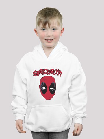 F4NT4STIC Sweatshirt 'Marvel Deadpool Seriously' in Weiß: predná strana