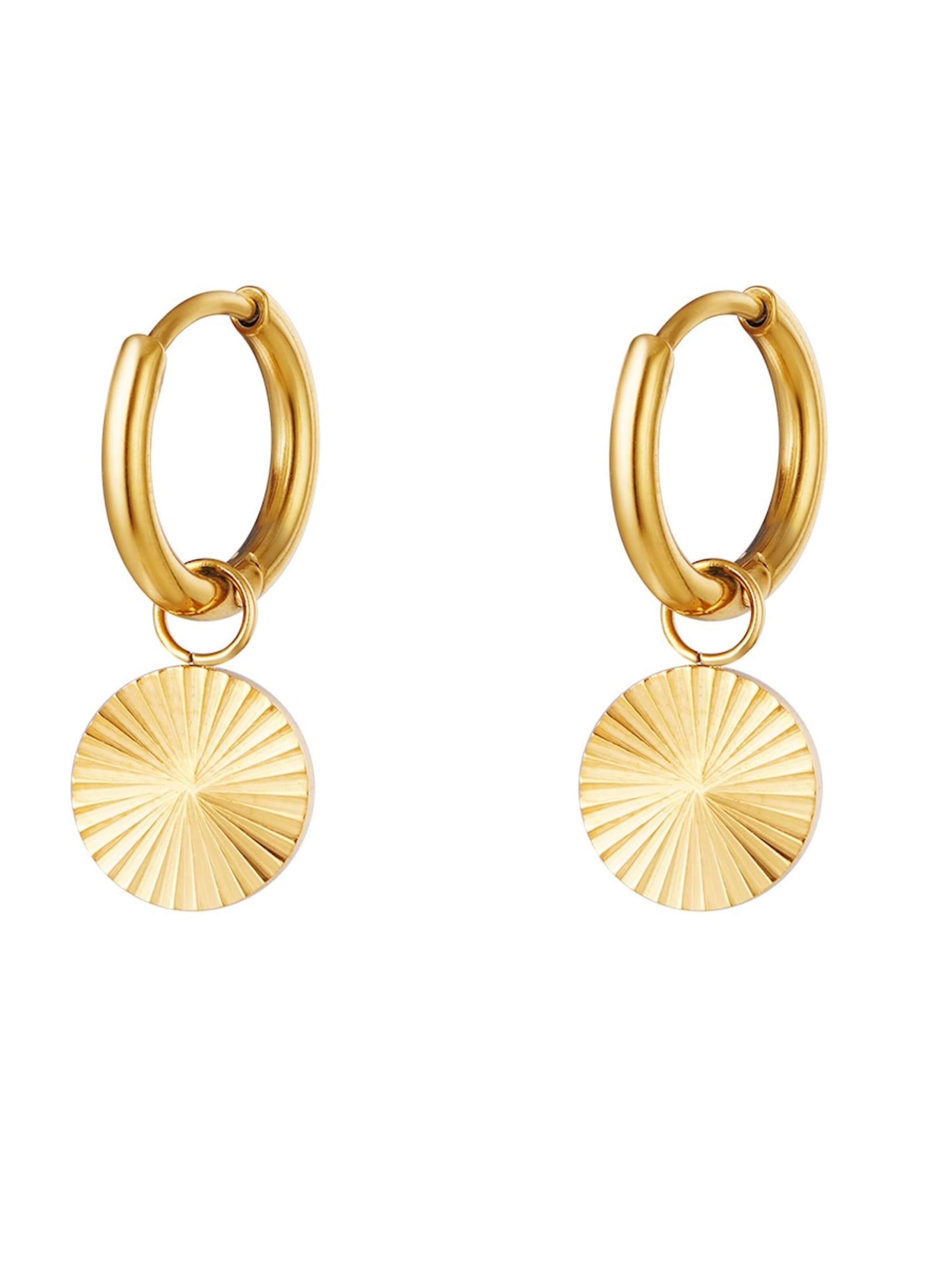 Cala Rose Earrings 'SOLA' in Gold: front