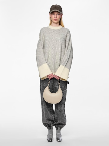 PIECES Pullover 'Nordic' in Beige