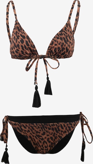 Trendyol Bikini koossa XS värissä ruskea / pueblo / musta, Tuotenäkymä