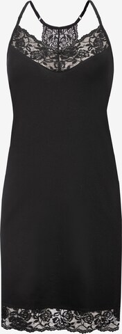 Chemise de nuit TEYLI en noir : devant