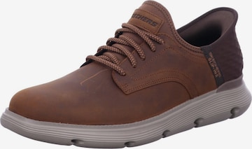 SKECHERS Hausschuh 'Slipper Herren 205046 CDB Echtleder in braun' in Braun: Vorderseite