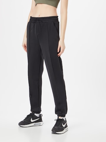 Effilé Pantalon de sport 'Ruby' HKMX en noir : devant