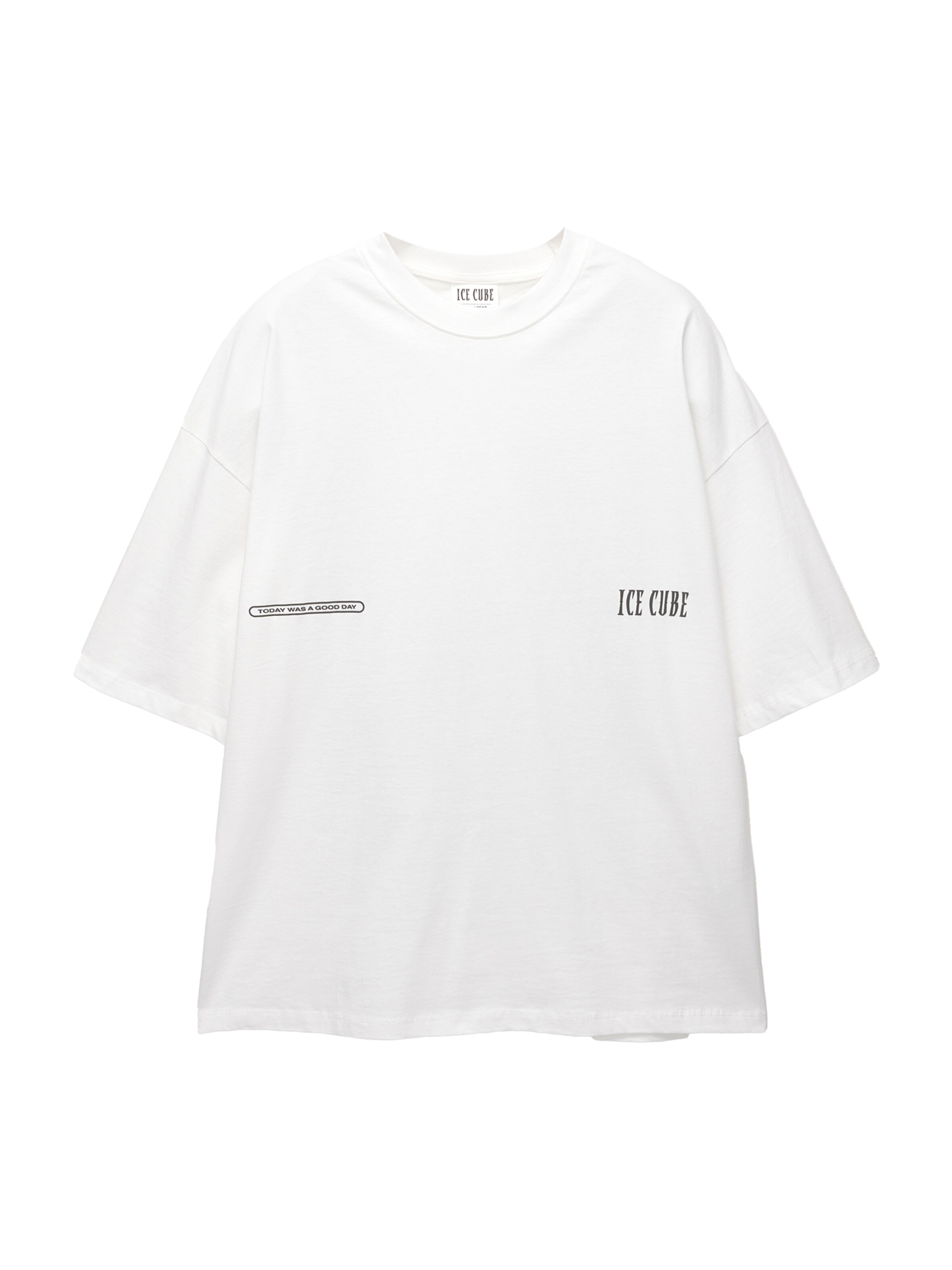 Maglietta 'ICE CUBE' di Pull&Bear in bianco: frontale