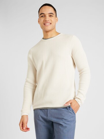 Pull-over QS en blanc : devant