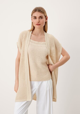 s.Oliver BLACK LABEL Knit Cardigan in Beige: front