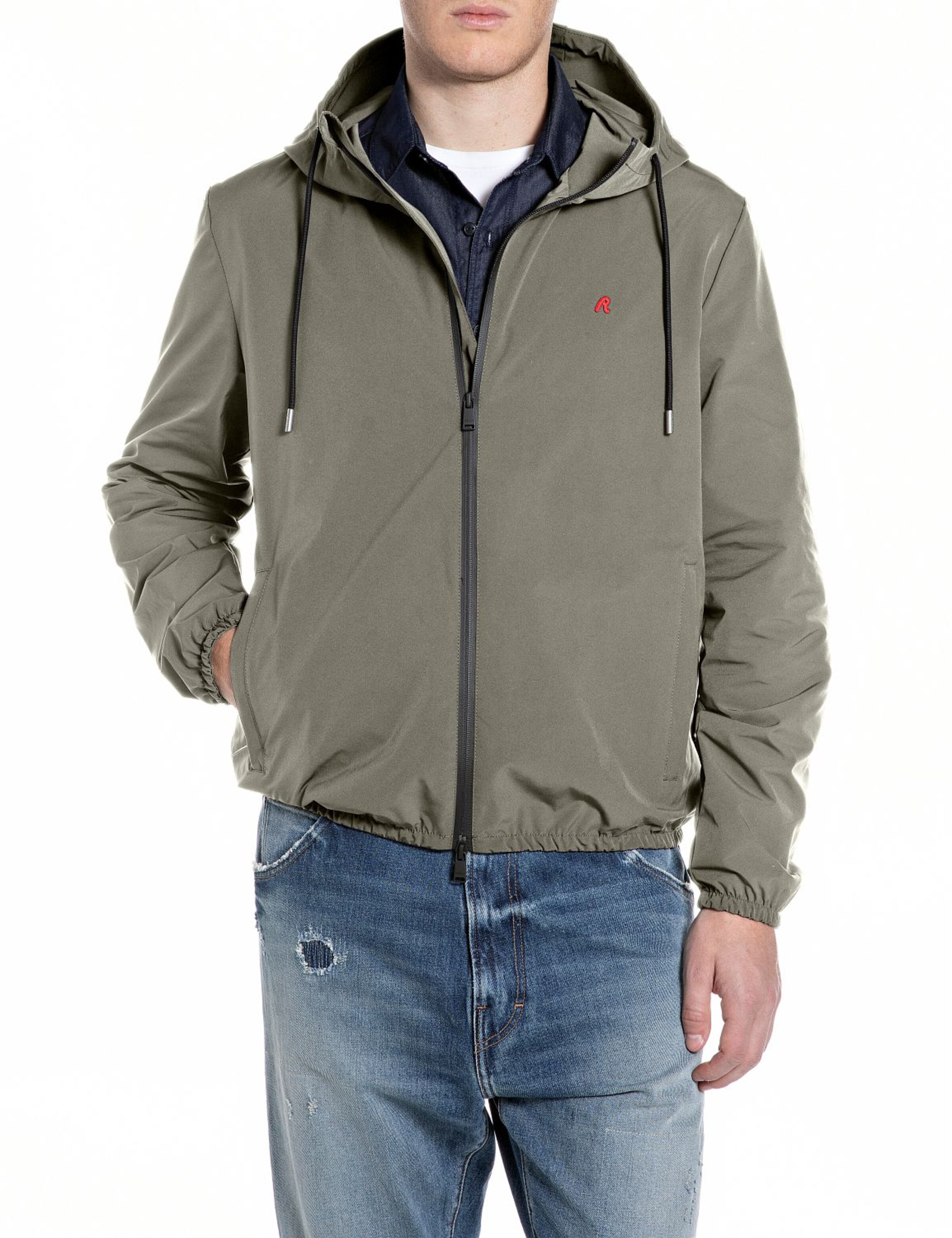 REPLAY Between-Season Jacket in Green: front