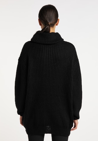 melns RISA "Oversize" stila džemperis