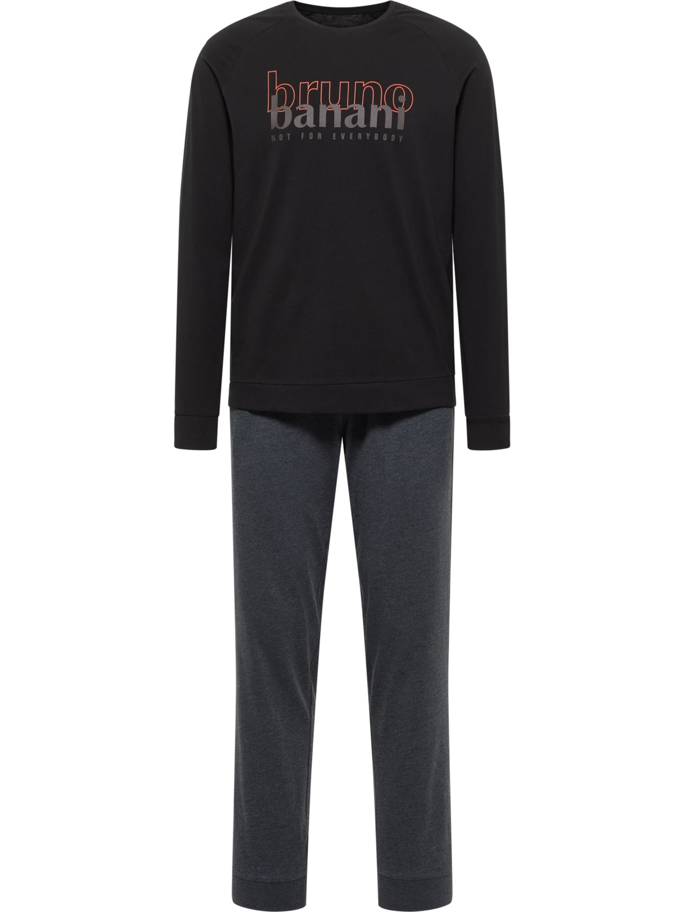 Pyjama long 'Cortez' Bruno Banani en noir : devant