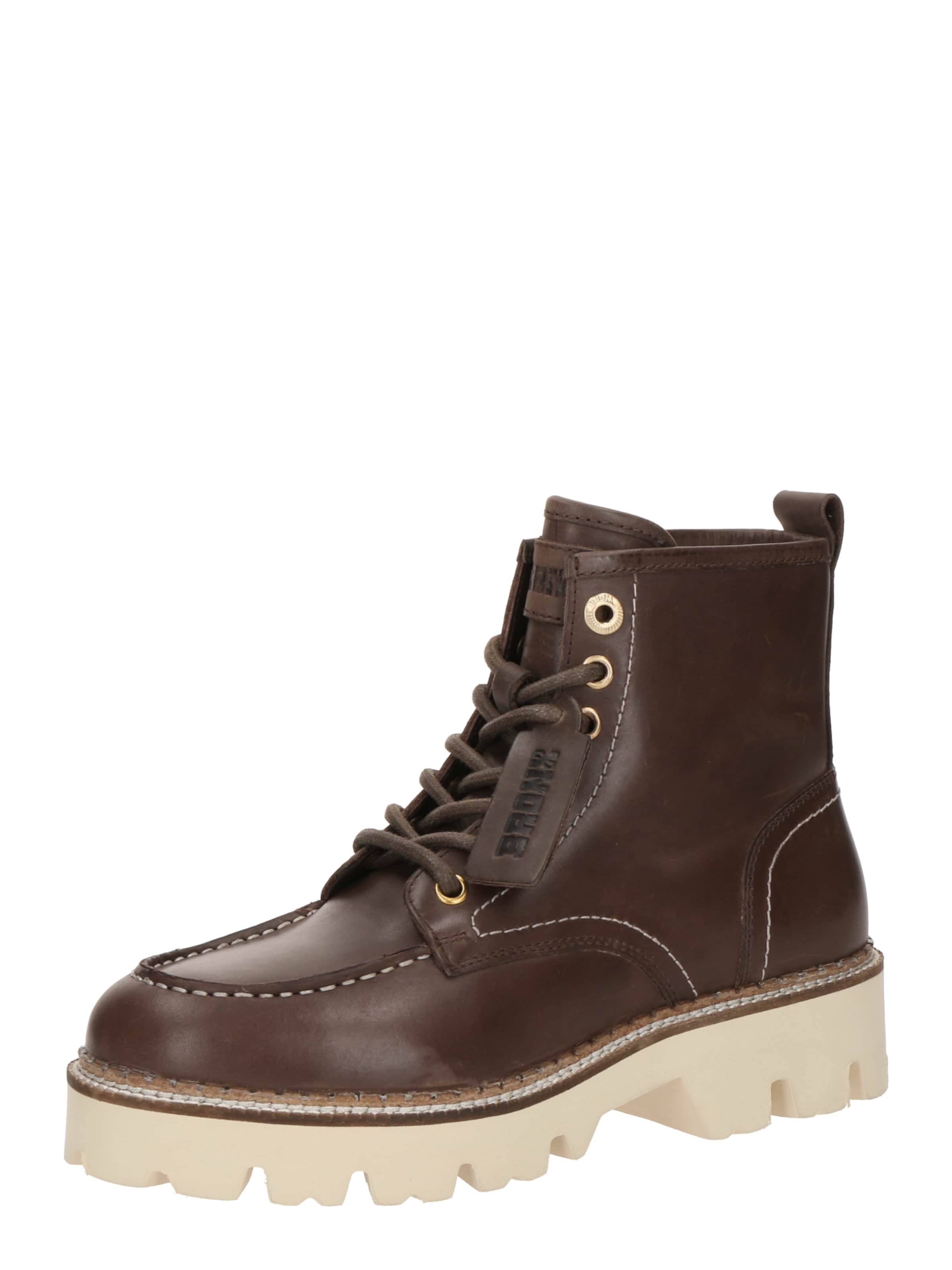 BRONX Μποτάκι με κορδόνια 'Reav-y' σε καφέ: μπροστά