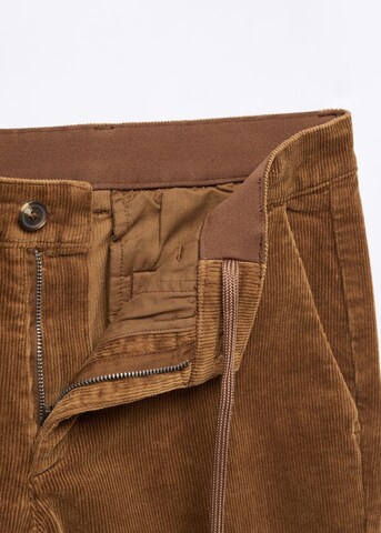 MANGO MAN Slim fit Pants 'berdam' in Brown