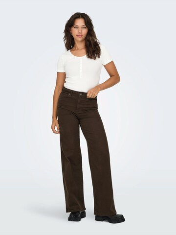 ONLY Wide leg Jeans 'ONLMadison Blush' in Brown