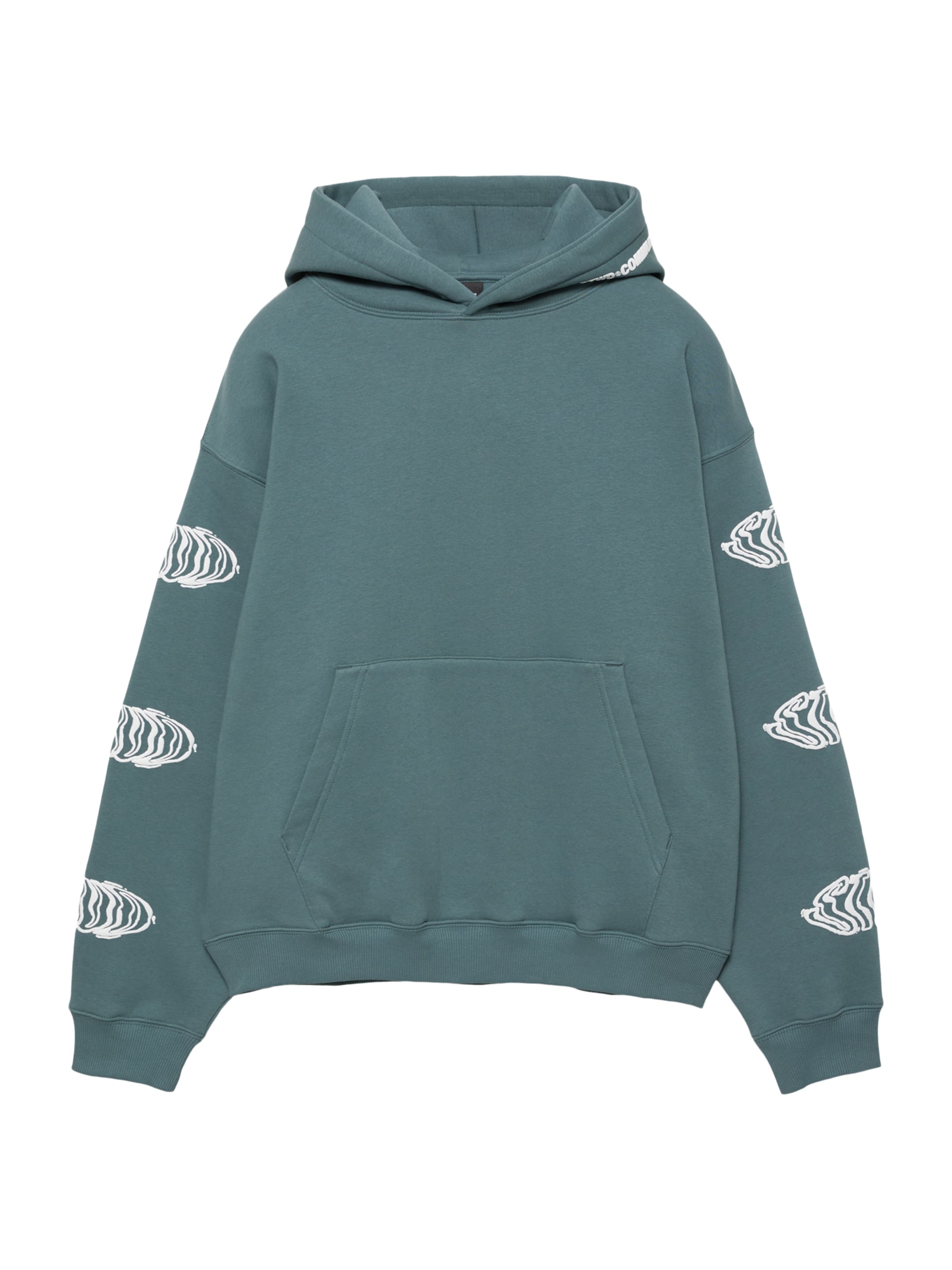 Sweat-shirt 'STWD' Pull&Bear en vert : devant