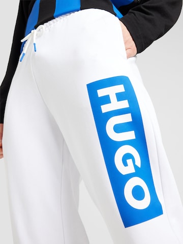 Effilé Pantalon 'Nuram' HUGO Blue en blanc