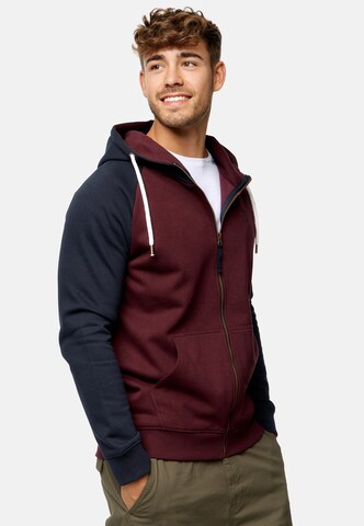 INDICODE JEANS Sweat jacket ' Pulko ' in Red