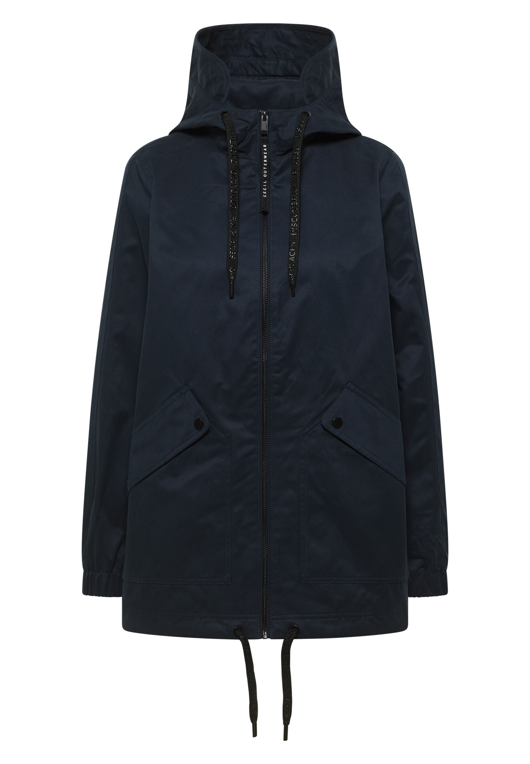 CECIL Between-Seasons Parka in Blue: front