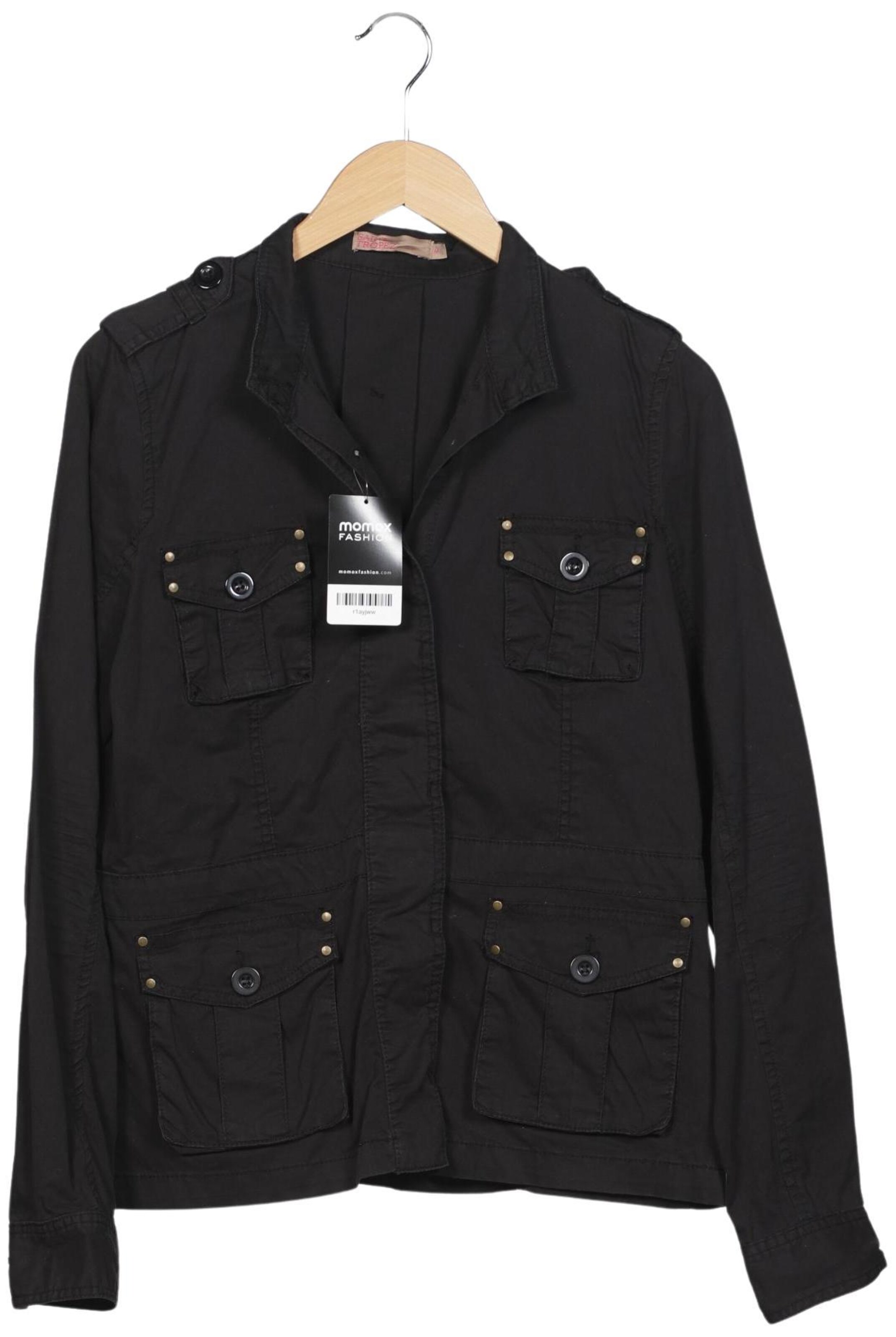 SAINT TROPEZ Jacke M in Schwarz: Vorderseite