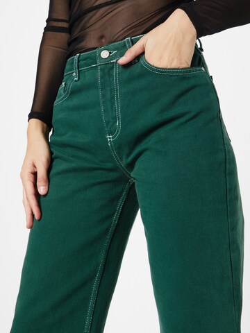 TrendyolWide Leg/ Široke nogavice Traperice - zelena boja
