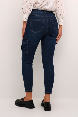 Coupe slim Jeans cargo 'Sinem' Kaffe en bleu